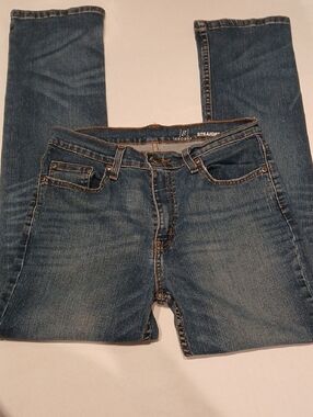 George Men's Straight Leg Denim Jeans in Medium Blue